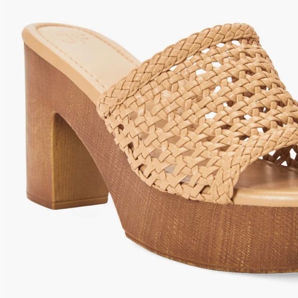 Brand New Woven Platform Heeled Sandals JustFab - Picture 3 of 3